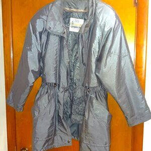 Vintage London Fog Towne Womens Jacket Iridiscent Green XS Zip in/out Lining